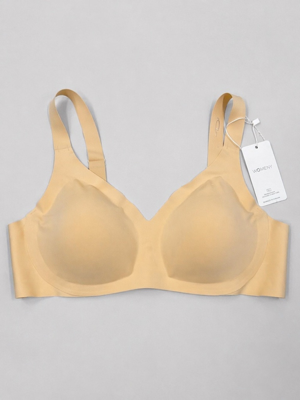 WOWENY Seamless Wireless Bra XL Nude Beige Comfort Bra Brand New With Tags